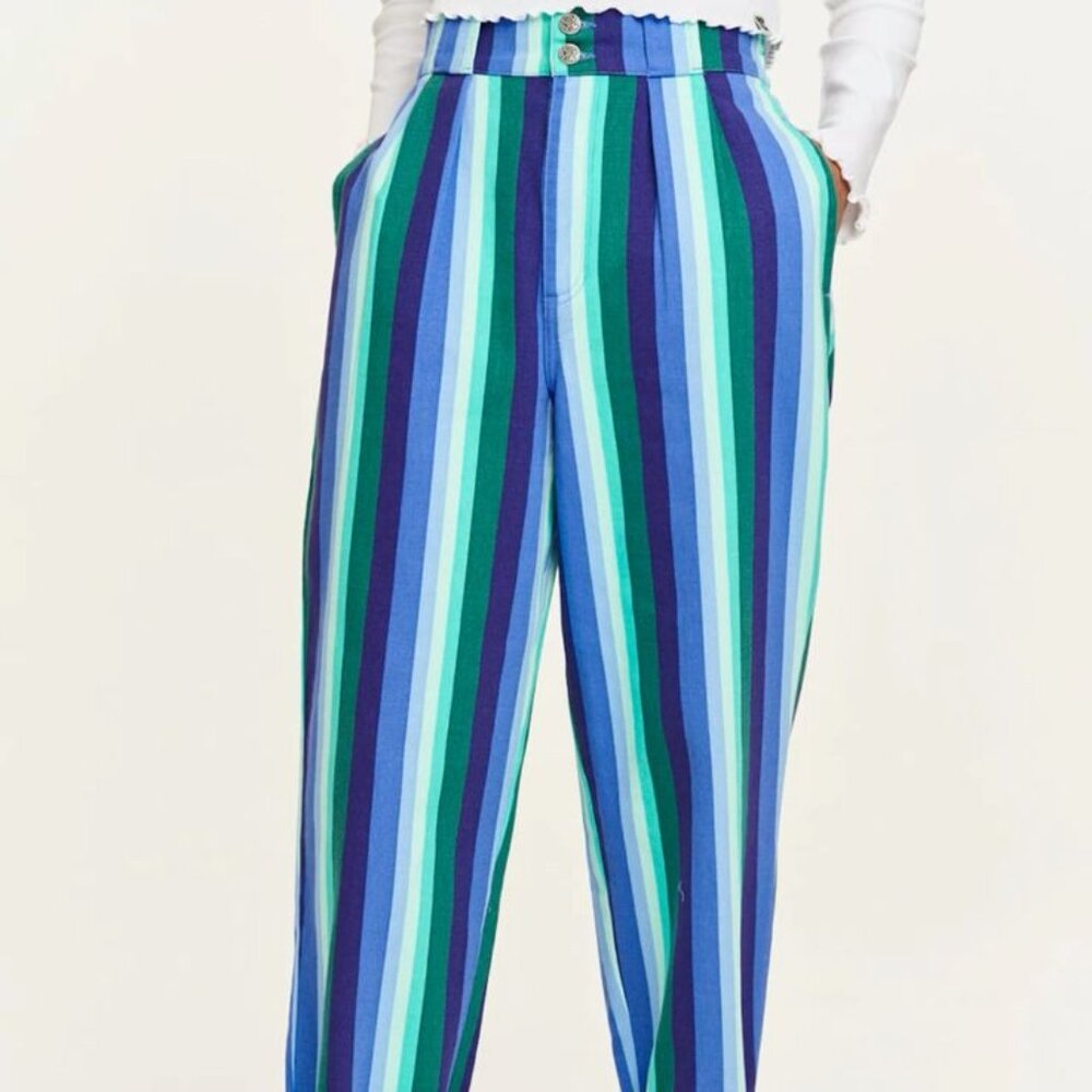 Lucy & Yak - Blue Striped Addison Jeans